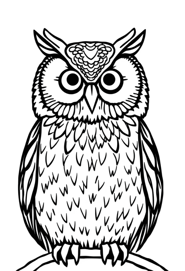 owl coloring pages printable