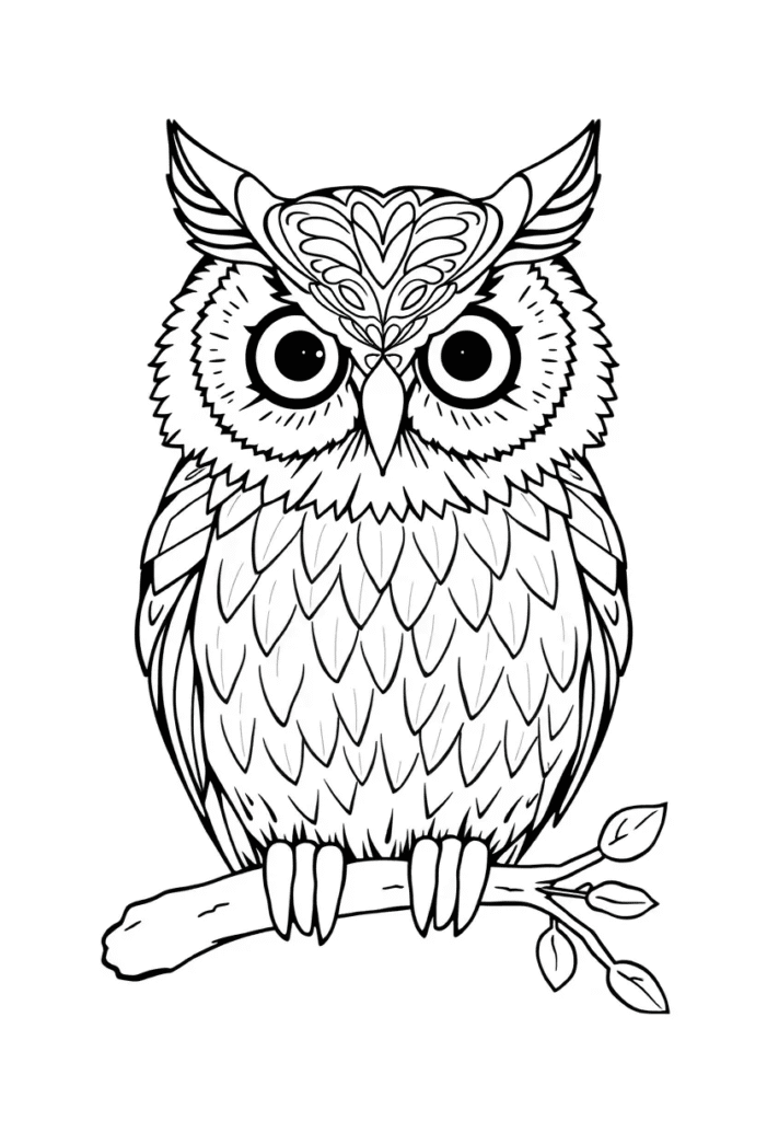 owl coloring pages printable