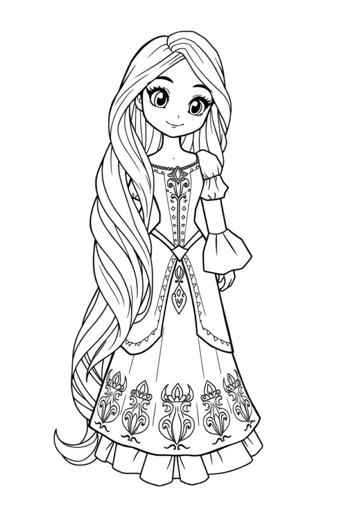 Disney Princess coloring pages free