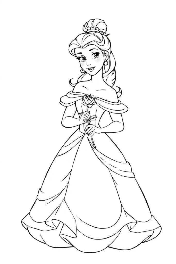 18 disney princess coloring pages​