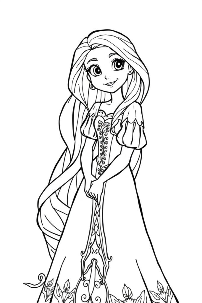 18 disney princess coloring pages​