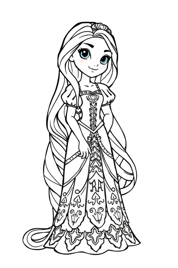 Disney Princess coloring pages free