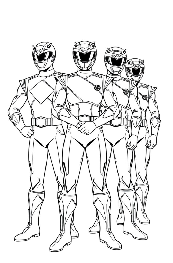 20 power rangers coloring pages