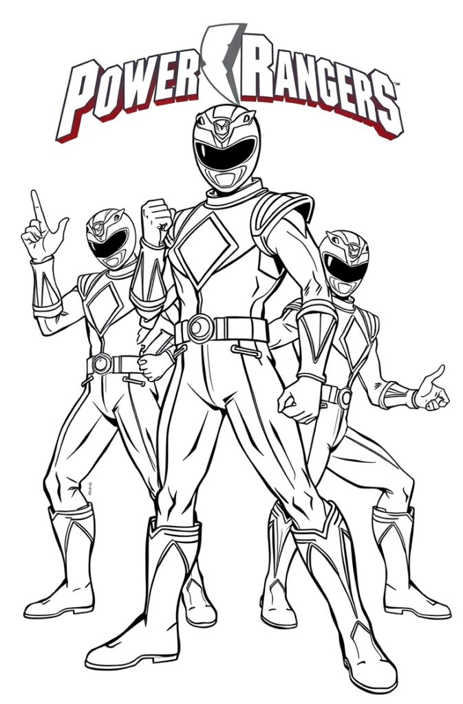 20 power rangers coloring pages