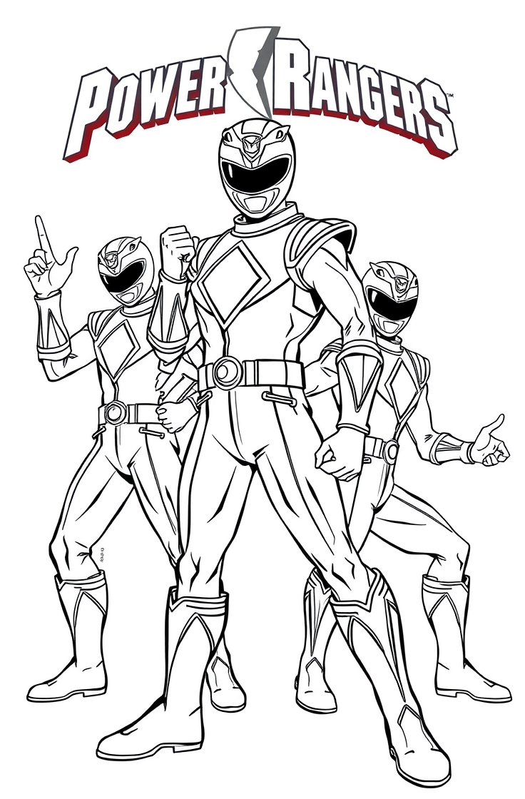 20 power rangers coloring pages