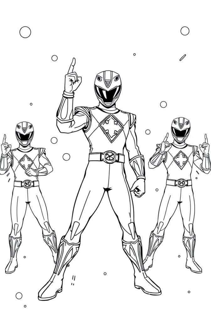 20 power rangers coloring pages