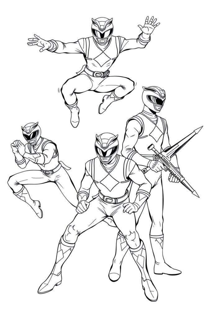 20 power rangers coloring pages