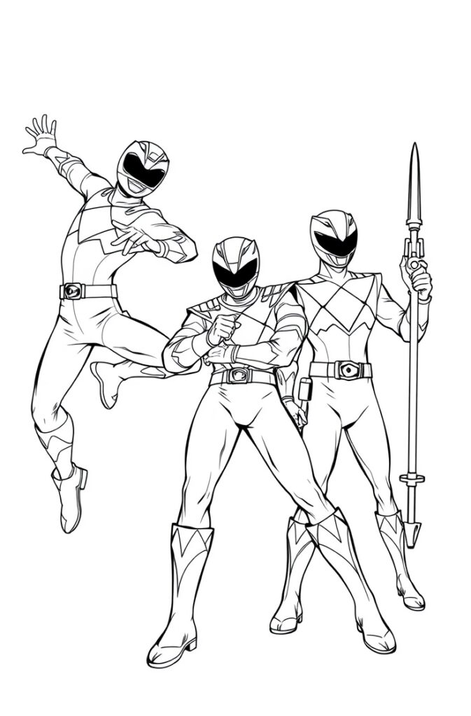 20 power rangers coloring pages