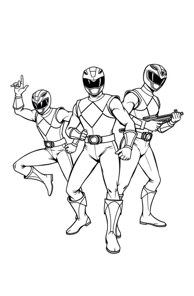 20 power rangers coloring pages
