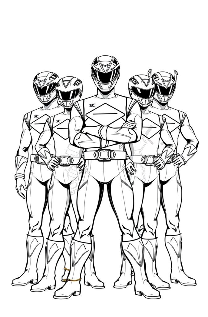 20 power rangers coloring pages