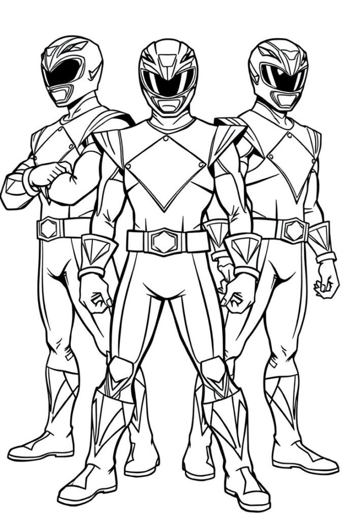 20 power rangers coloring pages