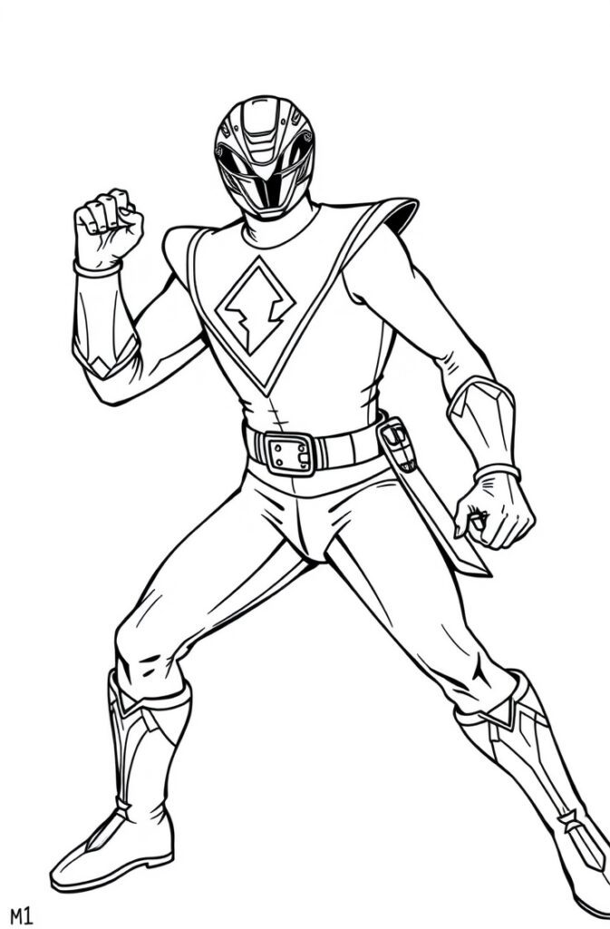 20 power rangers coloring pages