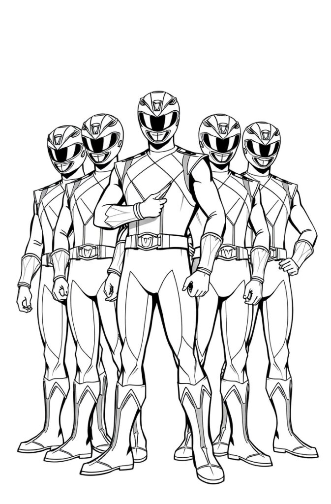 20 power rangers coloring pages
