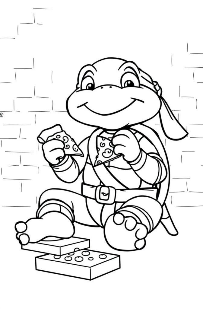 20 ninja turtles coloring pages