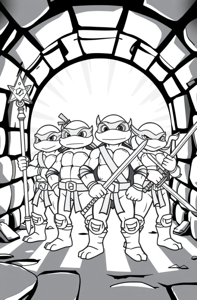 20 ninja turtles coloring pages