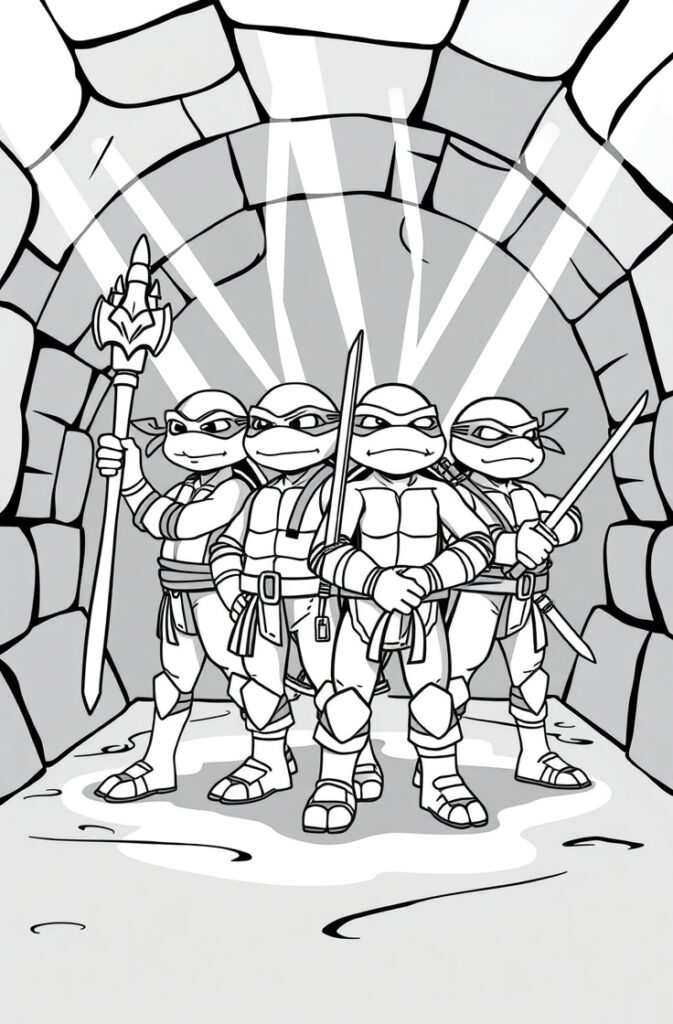 20 ninja turtles coloring pages