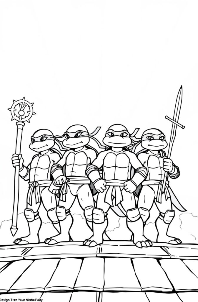 20 ninja turtles coloring pages