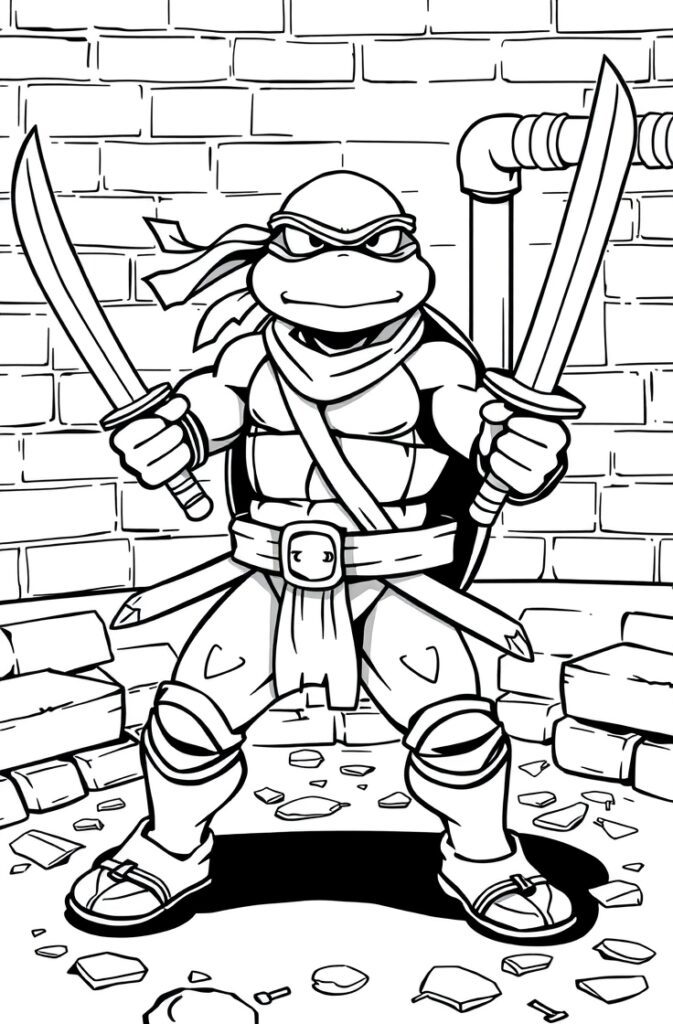 20 ninja turtles coloring pages