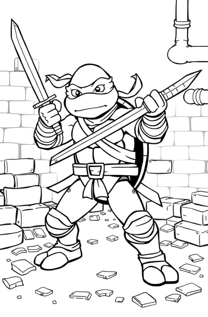 20 ninja turtles coloring pages