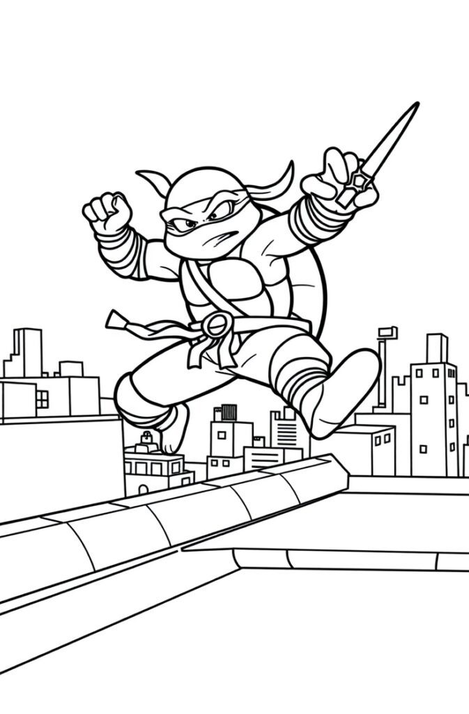 20 ninja turtles coloring pages