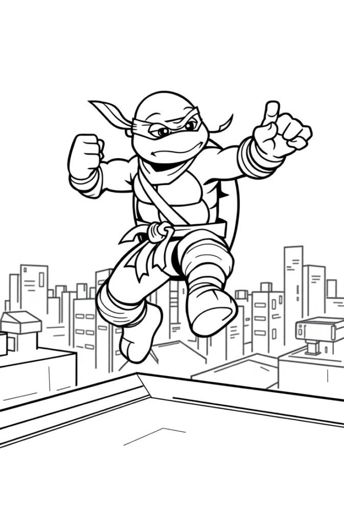 20 ninja turtles coloring pages