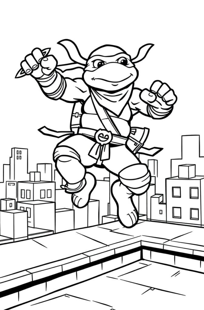 20 ninja turtles coloring pages