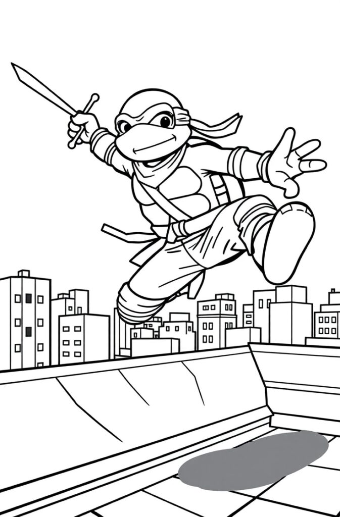20 ninja turtles coloring pages