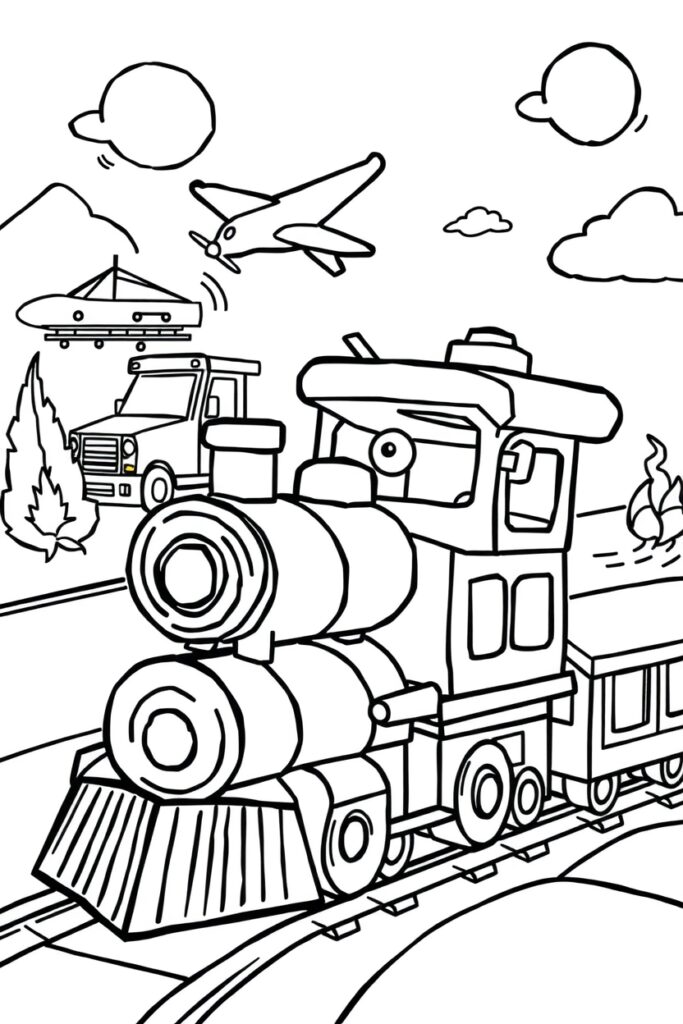 vehicle coloring pages