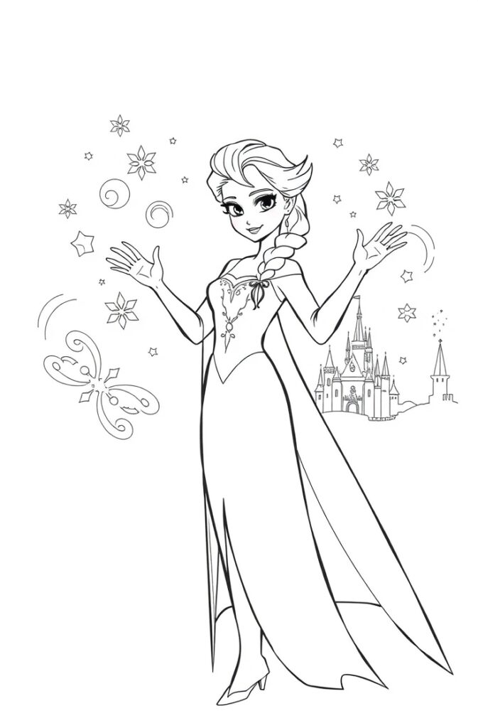 21 elsa coloring pages