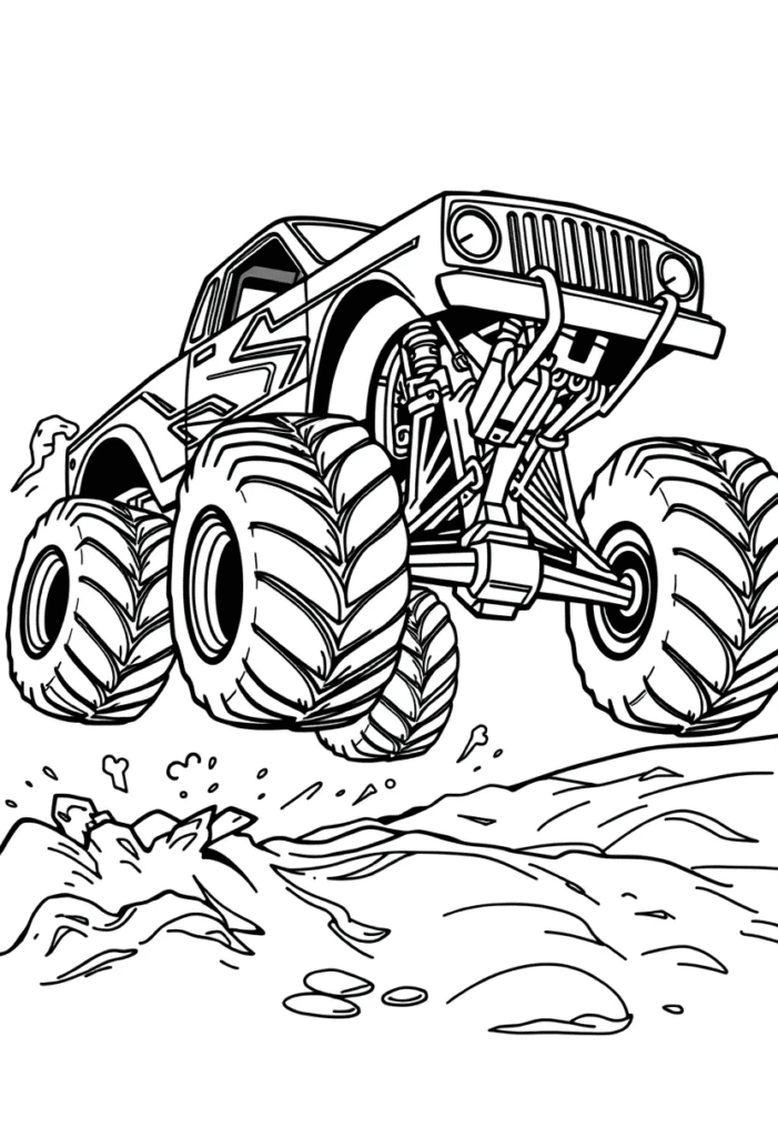 20 monster truck coloring pages​