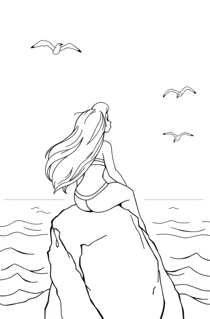 20 ariel coloring pages