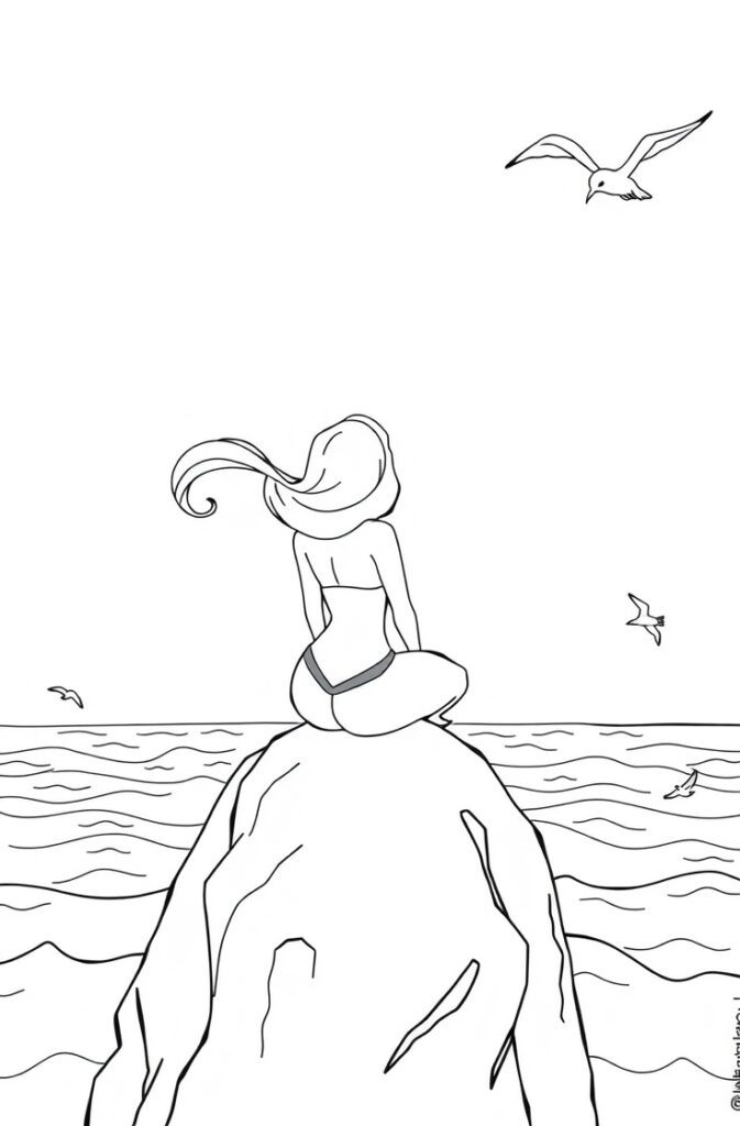 20 ariel coloring pages
