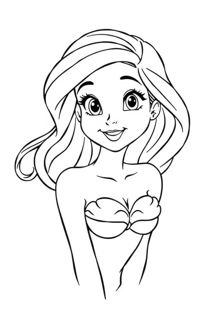 20 ariel coloring pages