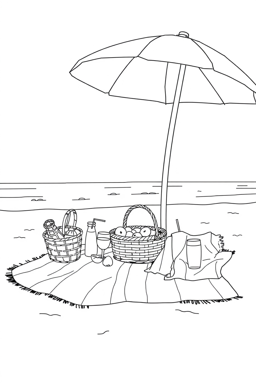 20 beach coloring pages
