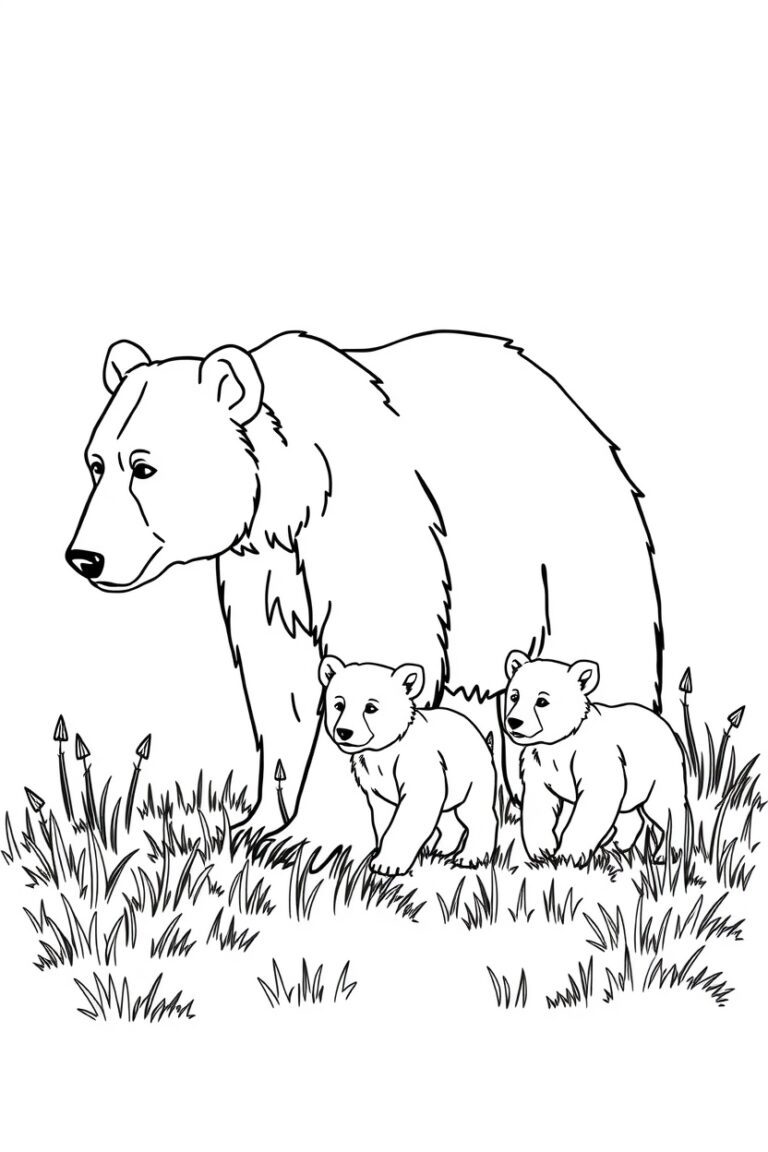 20 brown bear coloring pages