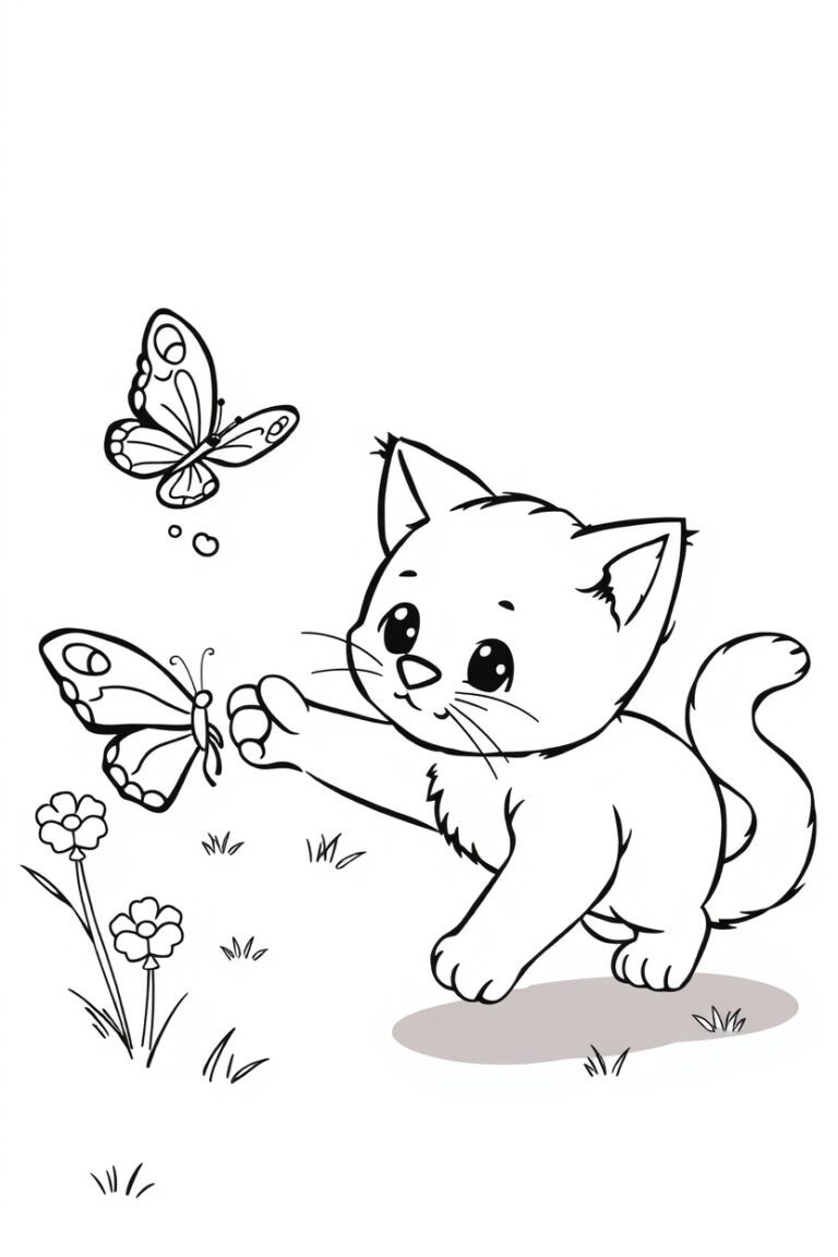 23 cartoon cat coloring pages