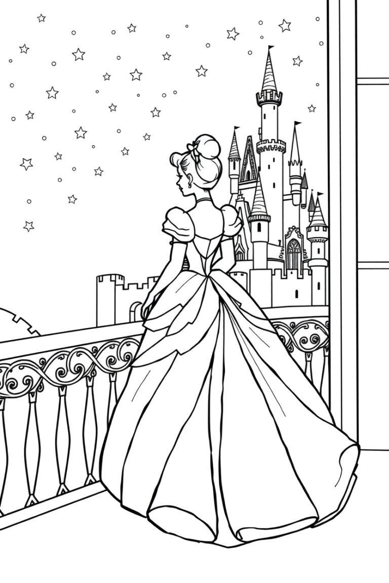 20 cinderella coloring pages