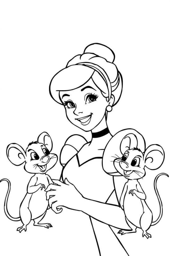 20 cinderella coloring pages