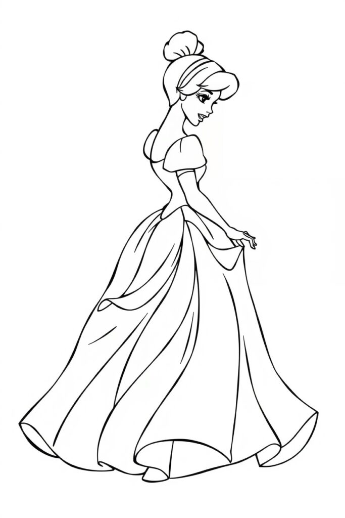 20 cinderella coloring pages