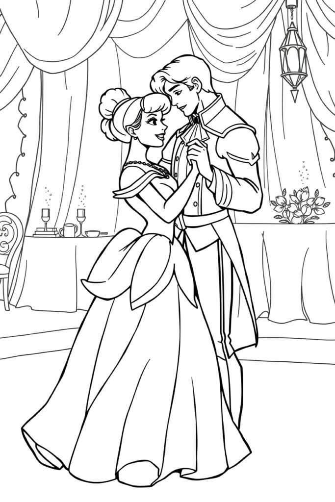 20 cinderella coloring pages