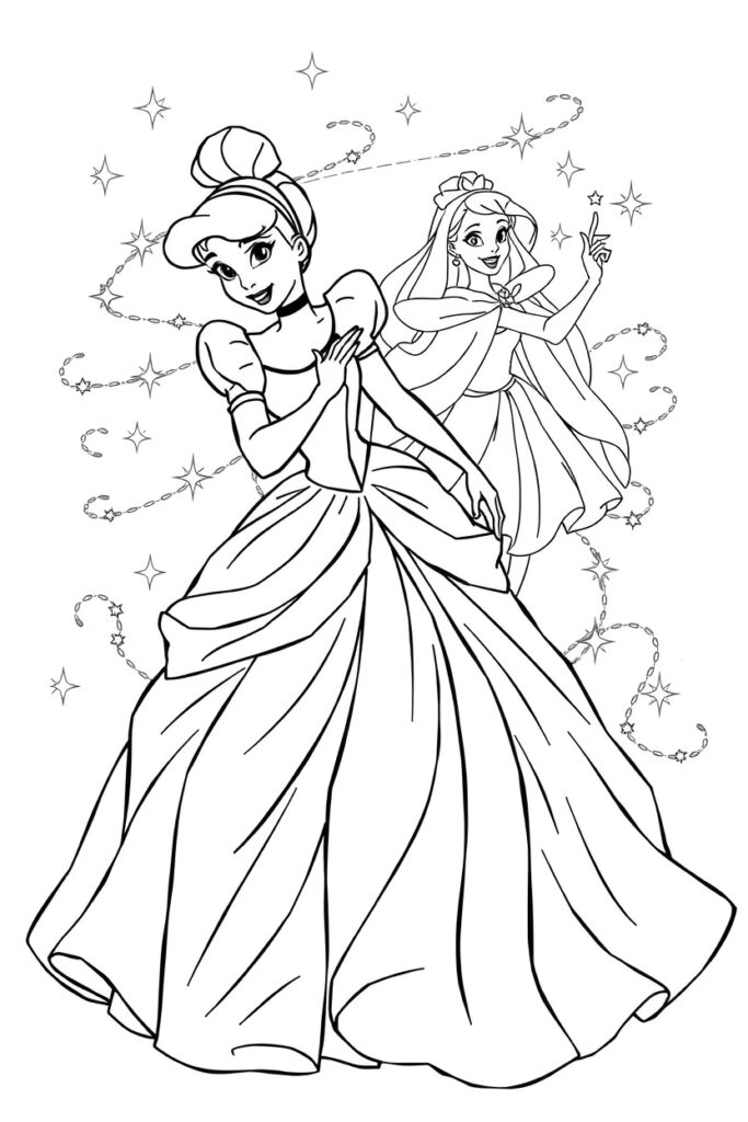 20 cinderella coloring pages
