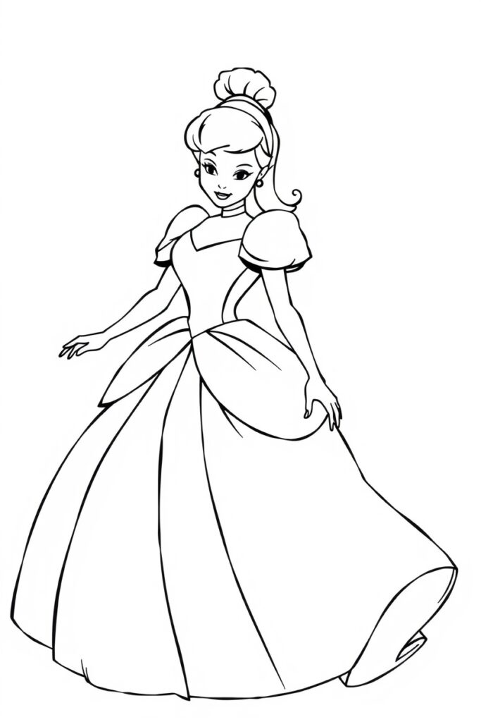 20 cinderella coloring pages
