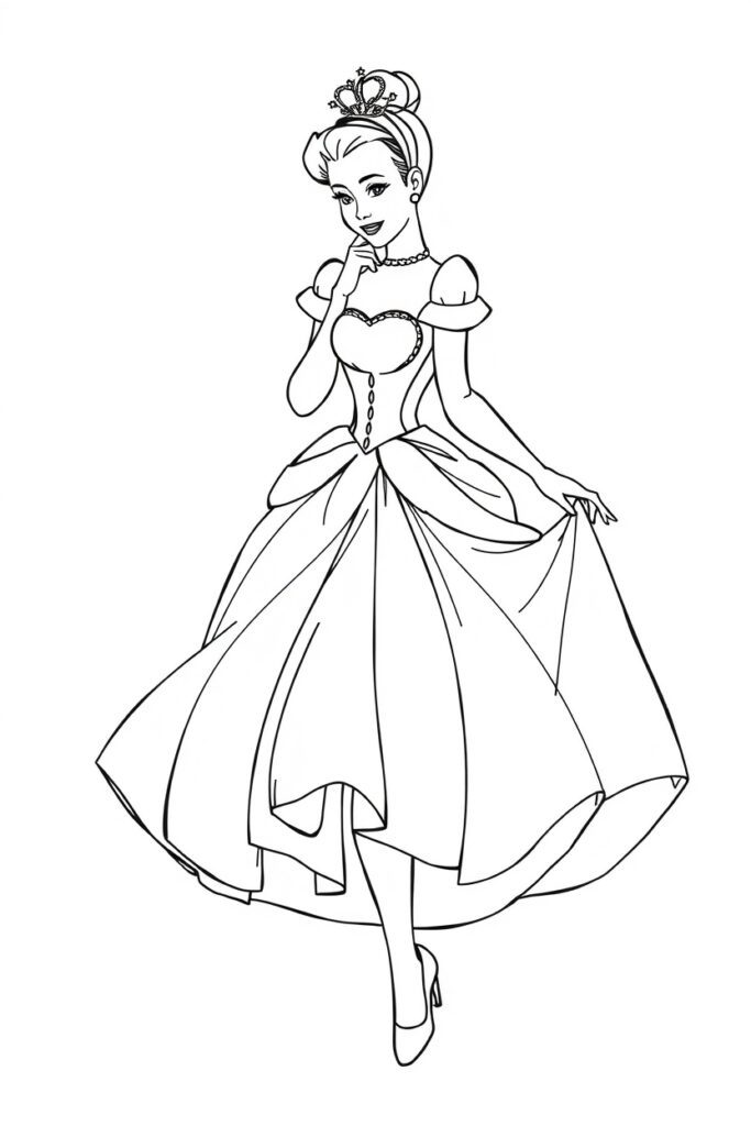 20 cinderella coloring pages