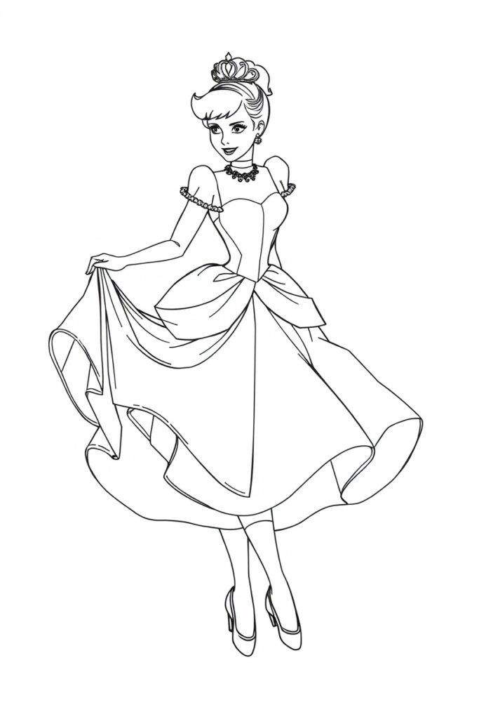 20 cinderella coloring pages
