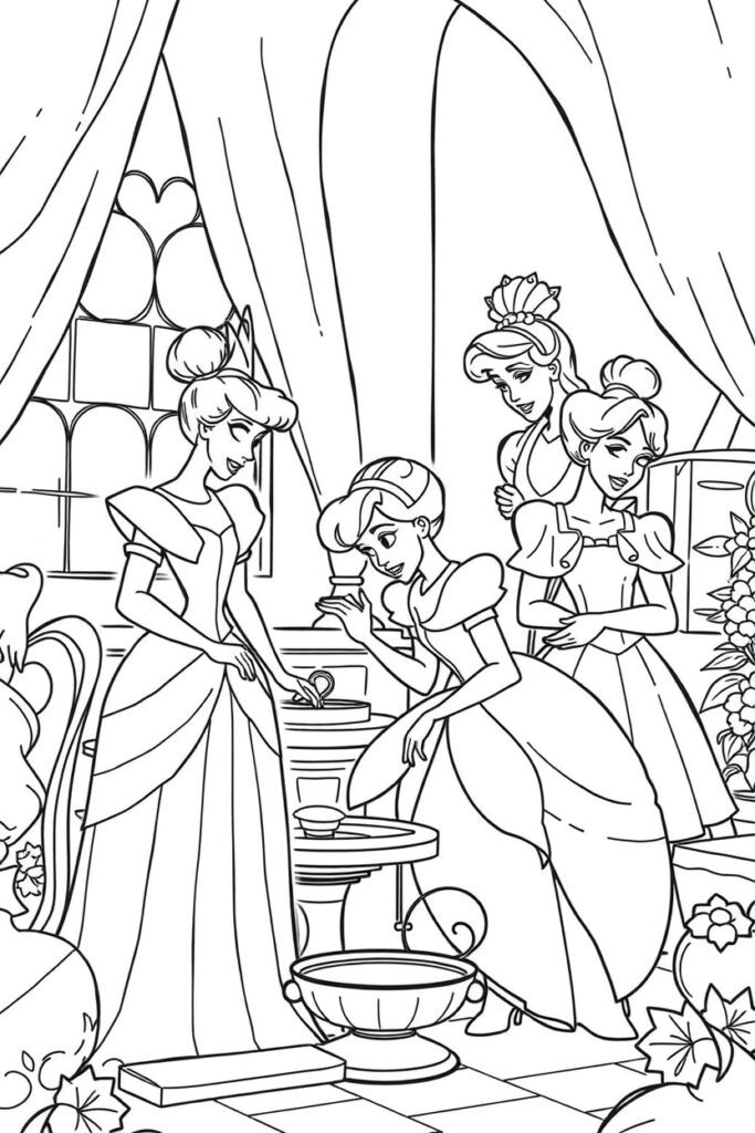 20 cinderella coloring pages