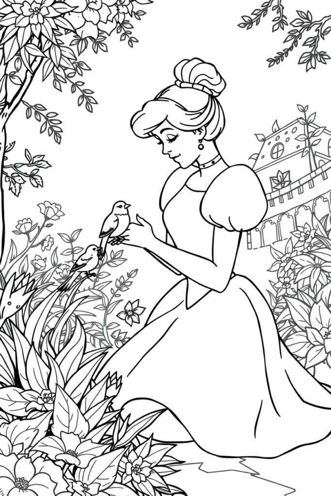 20 cinderella coloring pages
