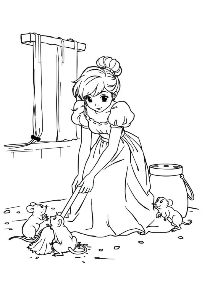 20 cinderella coloring pages