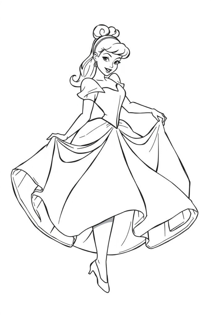 20 cinderella coloring pages