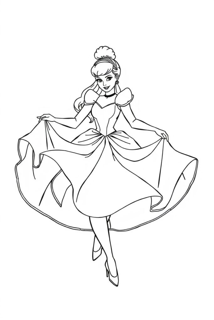 20 cinderella coloring pages