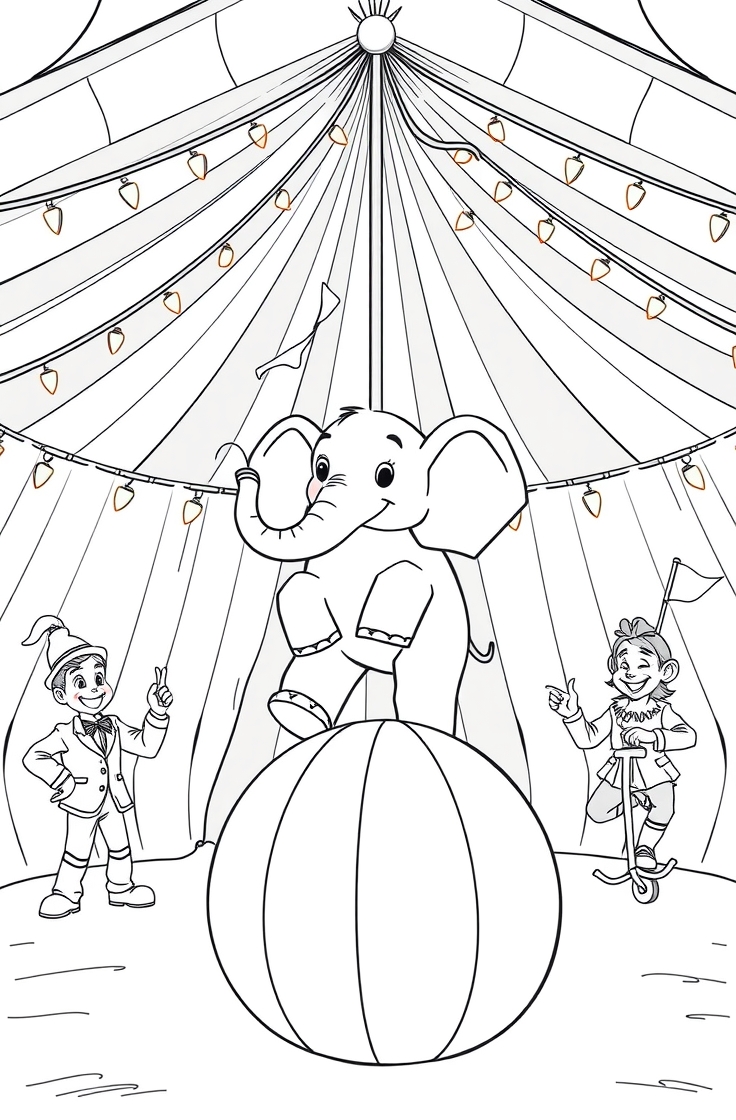 20 circus coloring pages​